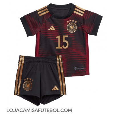 Camisa de Futebol Alemanha Niklas Sule #15 Equipamento Secundário Infantil Mundo 2022 Manga Curta (+ Calças curtas)